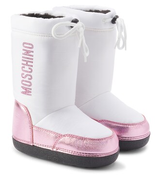 Logo faux leather snow boots | Moschino Kids