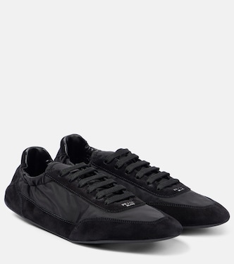 Collapse Re-Nylon suede-trimmed sneakers | Prada