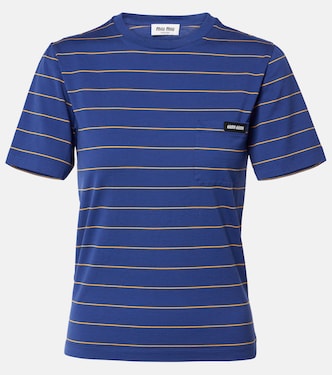 T-Shirt aus Baumwoll-Jersey | Miu Miu