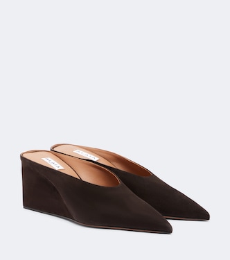 Cube 75 suede wedge mules | Alaïa