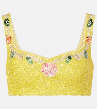 Marina embellished crop top | Clio Peppiatt
