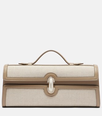 Slim Symmetry leather-trimmed tote bag | Savette