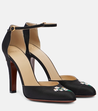 Hi Dolly 105 embroidered satin pumps | Valentino Garavani