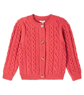 Lalisa cable-knit wool-blend cardigan | Bebe Organic