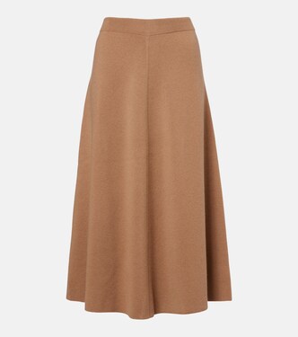 Wool and cashmere midi skirt | Jardin des Orangers