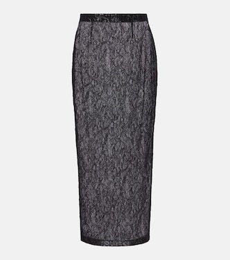 Floral lace midi skirt | Wardrobe.NYC