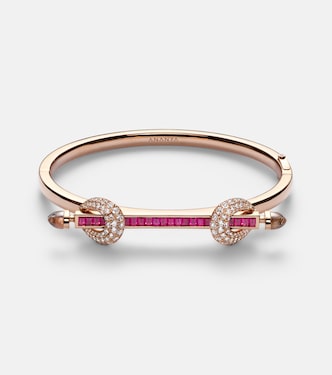 Bracelet Chakra Icon en or rose 18 ct, rubis et pierres précieuses | Ananya