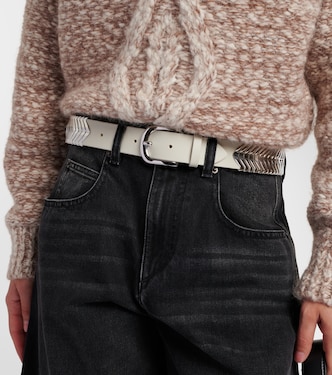 Tehora embellished leather belt in white - Isabel Marant  display picture 1