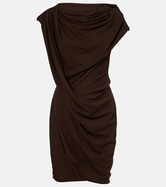 Draped cotton-blend minidress | Entire Studios