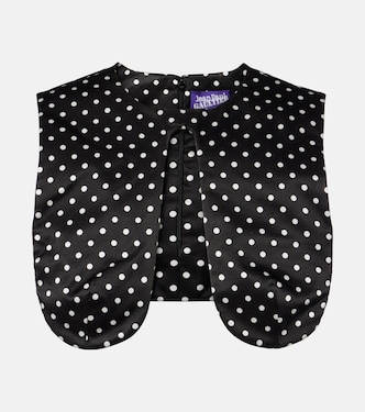 Polka-dot silk crop top | Jean Paul Gaultier