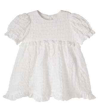 Baby checked ruffled cotton dress | Il Gufo
