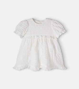 Baby checked ruffled cotton dress | Il Gufo