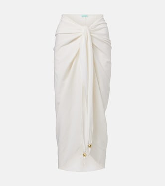 Winnie cotton and linen beach cover-up | Melissa Odabash