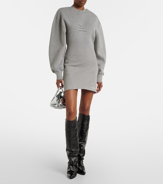 jersey sweatshirt dress JW Anderson Women's Hourglass Brushed-Knit Dress Grey