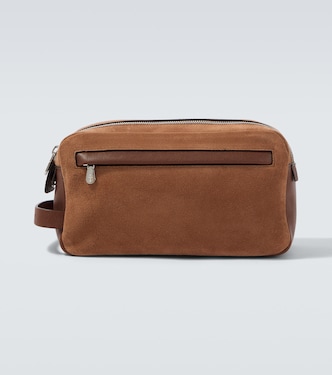 Kosmetiketui aus Veloursleder und Leder | Brunello Cucinelli