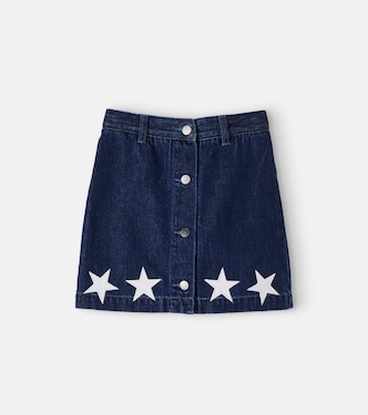 Embroidered denim miniskirt | Stella McCartney Kids