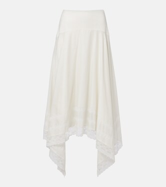 Gonna midi Ainsley in cotone con pizzo | Staud