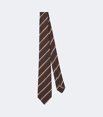 Cravate en soie à rayures | Kiton