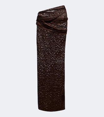 Draped lace maxi skirt | Alex Perry