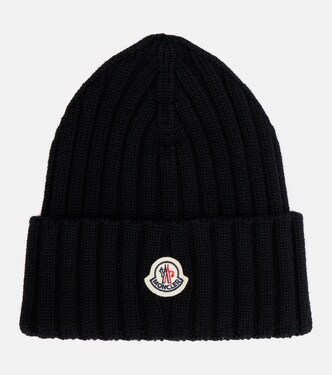 Ribbed-knit virgin wool beanie | Moncler