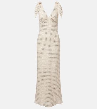 Solana polka-dot linen maxi dress | Faithfull