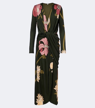 Draped printed jersey midi dress | Johanna Ortiz