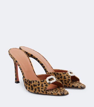 Camelia leopard-print suede mules | Amina Muaddi