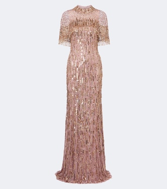 Leia caped embellished gown | Jenny Packham
