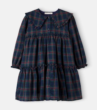 Viola checked ruffled cotton dress | C'era Una Volta