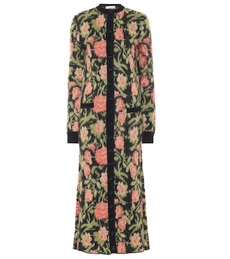 Floral mohair-blend maxi cardigan | Rabanne