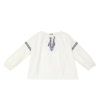 Embroidered cotton blouse | Il Gufo