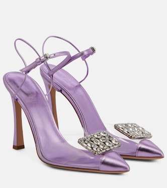 Pumps in pelle e PVC con cristalli | Giambattista Valli