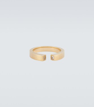 Split 9kt gold ring with diamonds | Tom Wood