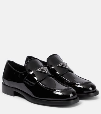 Logo patent leather loafers | Prada