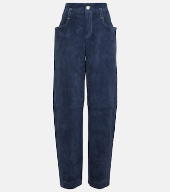 Weite Hose Cassidy aus Veloursleder | Stouls