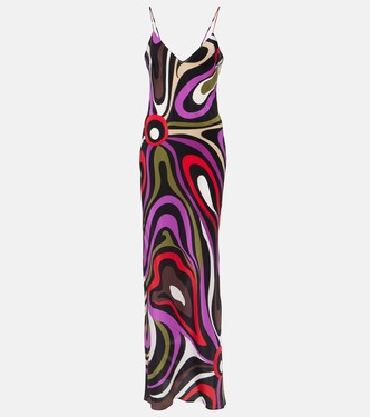 Marmo silk crêpe de chine maxi dress | Pucci