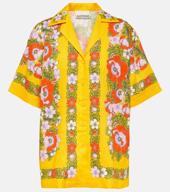 Floral linen bowling shirt | Alémais