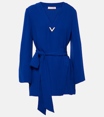 VGold Cady Couture belted blouse | Valentino