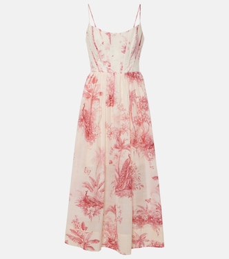 Waverly floral cotton bustier dress | Zimmermann