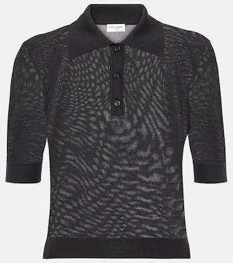 Cashmere, wool and silk polo shirt | Saint Laurent