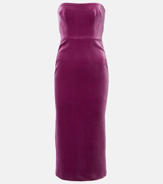 Robe midi en velours | Alex Perry