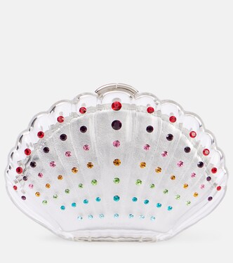 Clutch Crystal Shell mit Kristallen | Aquazzura