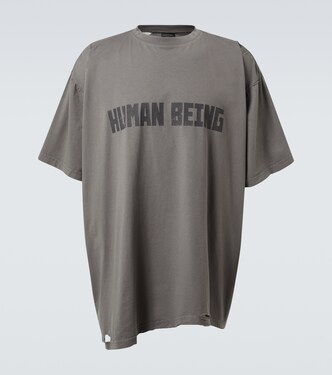Distressed cotton jersey T-shirt | Balenciaga