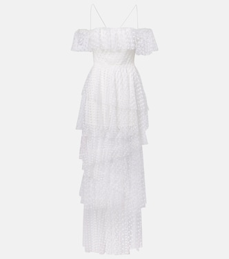 Robe longue Carmen en tulle à pois | Alexandra Miro