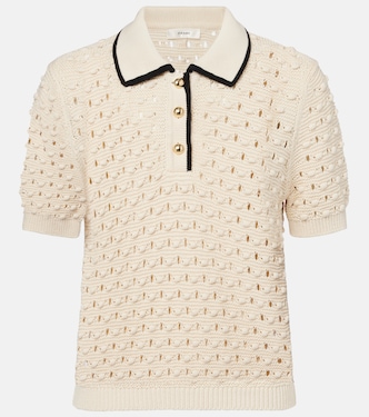 Bauble pointelle cotton polo shirt | Frame