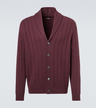 Rib-knitted cashmere cardigan | Kiton