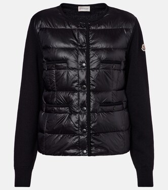 Down-paneled virgin wool cardigan | Moncler