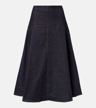 Triangle De-Nîmes denim midi skirt | Jacquemus