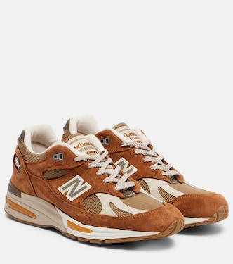 Made In UK 991v2 suede-trimmed sneakers | New Balance