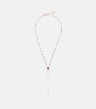 Collier Y en or rose 18 ct et saphirs | Shay Jewelry